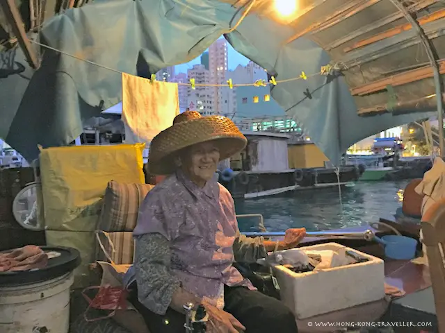 Aberdeen Sampan Ride with Tanka Lady