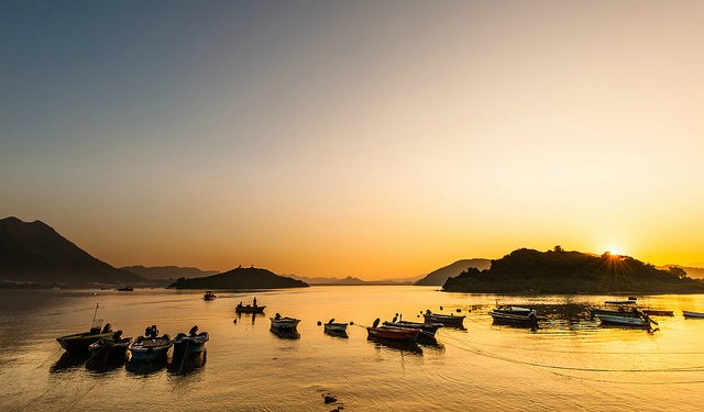 Beautiful August Sunset in Cheung Chau Island