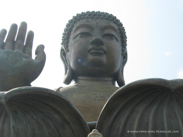 Hong Kong Big Buddha on Lotus leaves