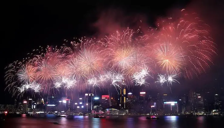 Hong Kong New Year Fireworks