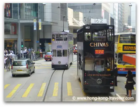 Hong Kong Tram at Central Business District