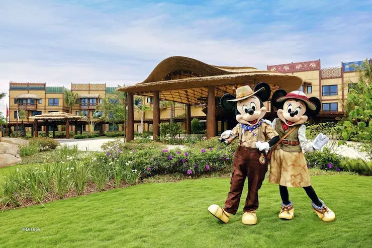 Mickey and Minnie at Disney Explorers Lodge