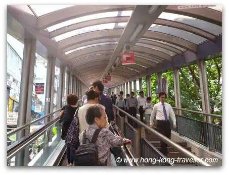 Midlevels Escalator in the afternoon