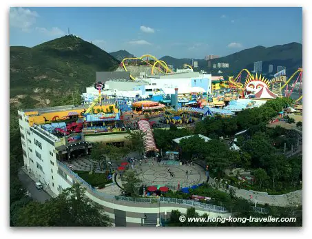 Views from Ocean Park Tower: Thrill Mountain and Polar Adventure